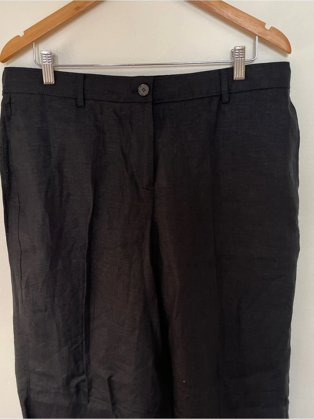 NWT J.Crew Harbor pant in linen size large color black
